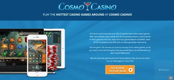 Registration in mobile app at Cosmo Casino